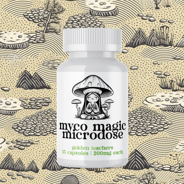 MYCO MAGIC MICRODOSE – GOLDEN TEACHERS CAPSULES (15 x 200mg)